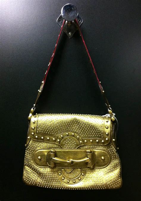 gucci purse with rivets and scarf|Gucci leather handbags.